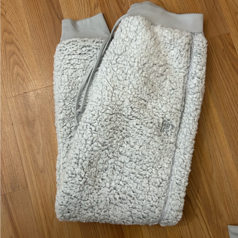 Jogger style teddy fleece pants- pink Victoria secret